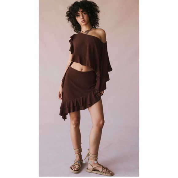 NWOT Free People Beach Trinity Top Chocolate Brown - Picture 2 of 15